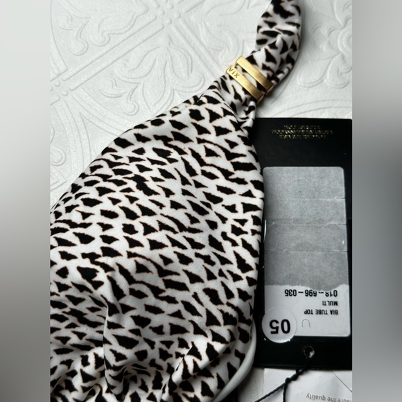 ViX by Paula Hermanny Remy Bia Printed Bikini Top only Small Brown & White Logo - Picture 7 of 12